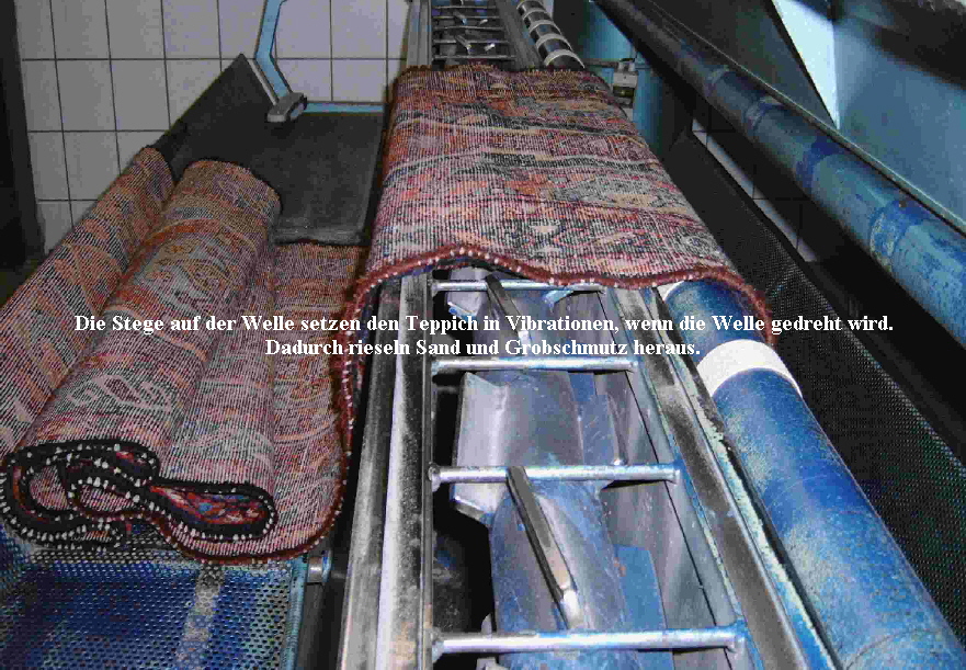 Teppichreinigung Schritt 1: Teppich klopfen